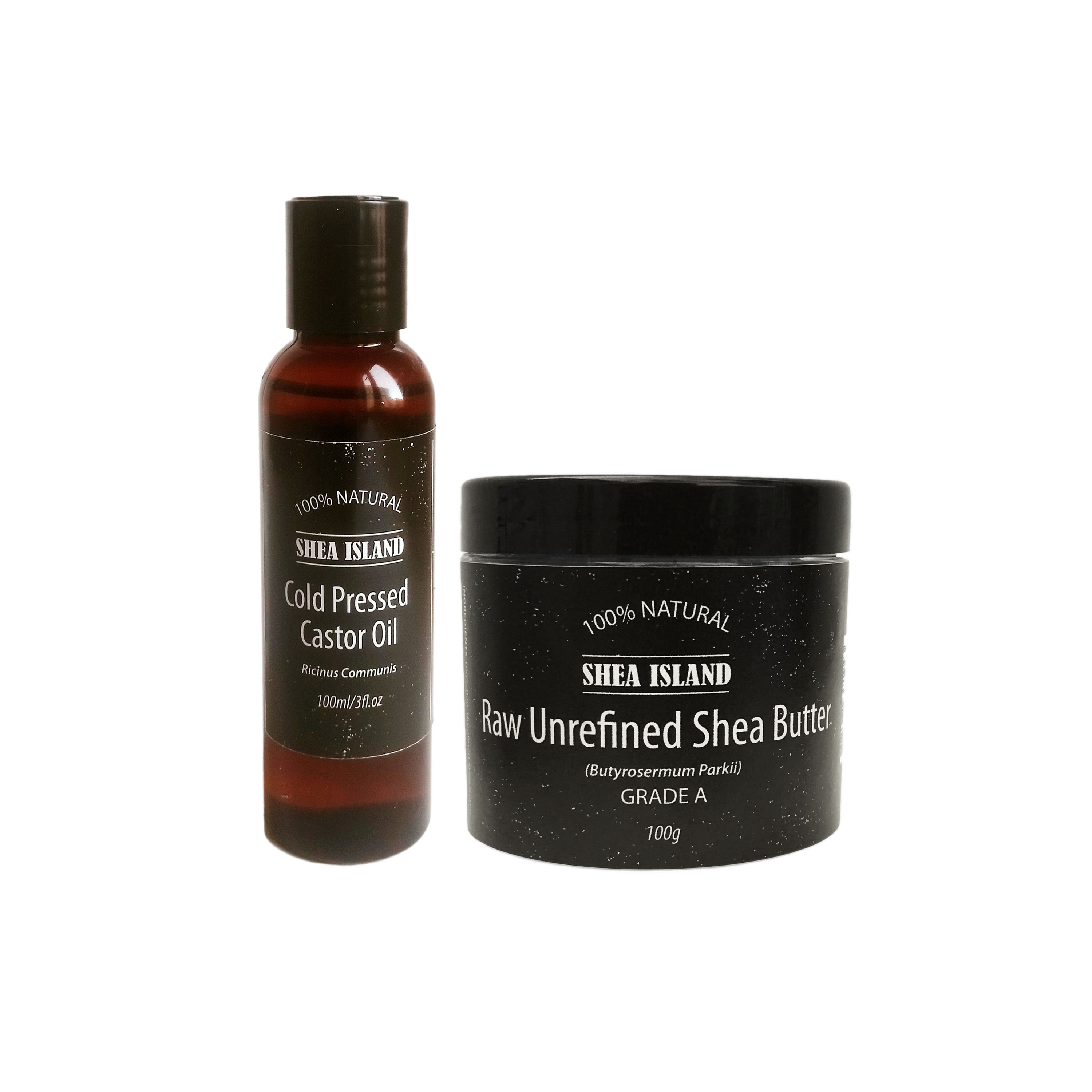 Castor Oil & Shea Butter (100g) Set Shea Island